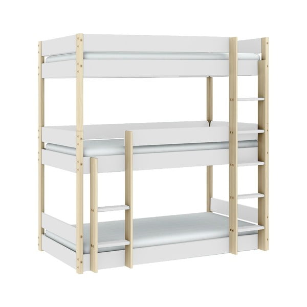 Otroški pograd v beli in naravni barvi 90x190 cm Valka – Marckeric