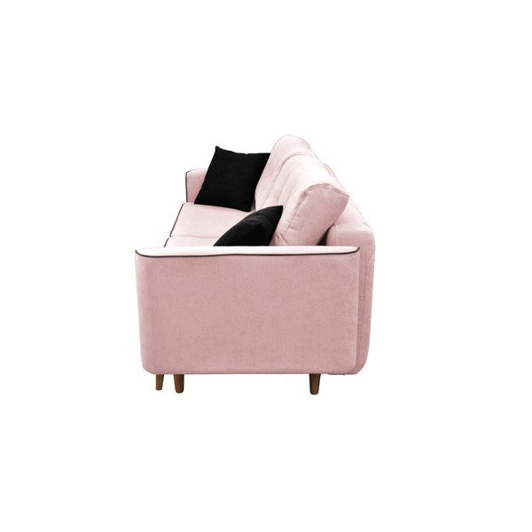 Roza raztegljiv trosed s svetlimi nogami Mazzini Sofas Ivy-image-2
