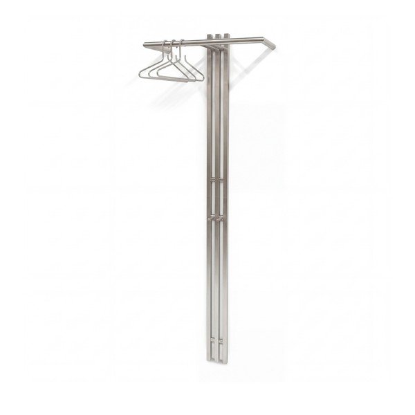 Jeklen stenski obešalnik v srebrni barvi 65 cm Senza – Spinder Design