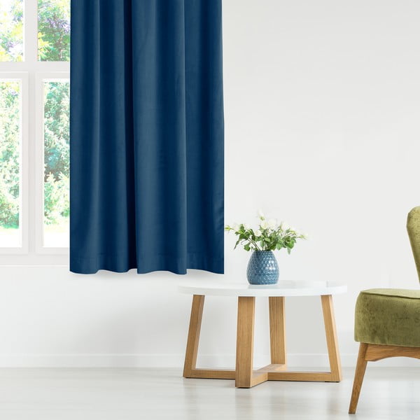 Temno modra zavesa 200x175 cm Vila - Homede-image-1