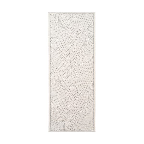 Kremno bel zunanji in notranji tekač 80x250 cm Nova 1203 – Ayyildiz Carpets