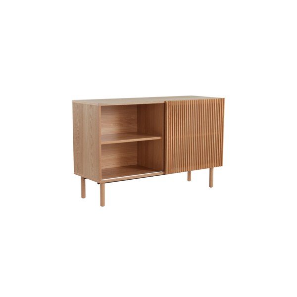 Omarica v jesenovem dekorju z drsnimi vrati v naravni barvi 124x80x45 cm Sion – Jotex-image-4