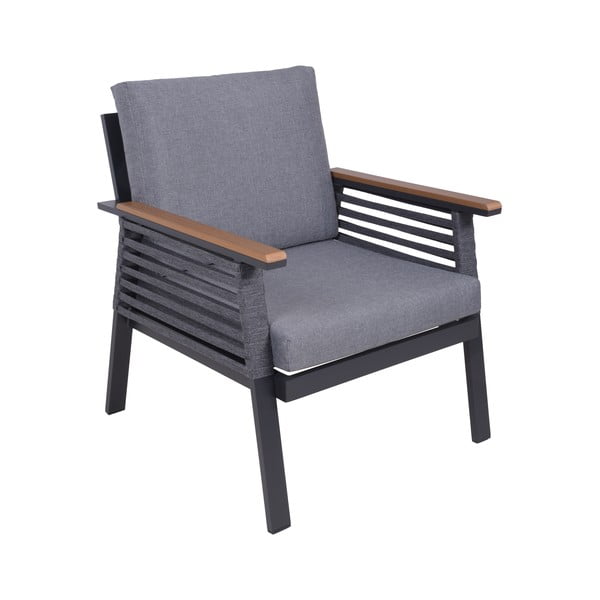 Temno siva aluminijasta vrtna garnitura za 4 osebe Denia – Garden Pleasure-image-4