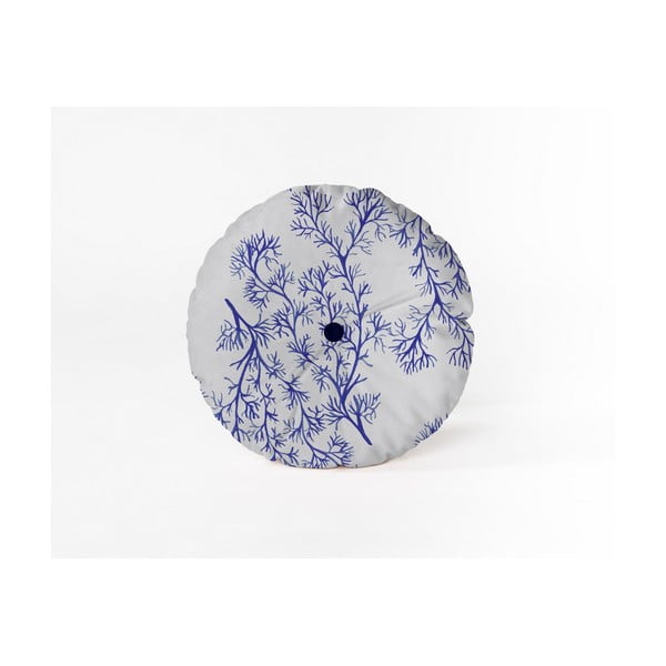 Okrogla okrasna blazina z žametno prevleko Velvet Atelier Sea, ⌀ 45 cm