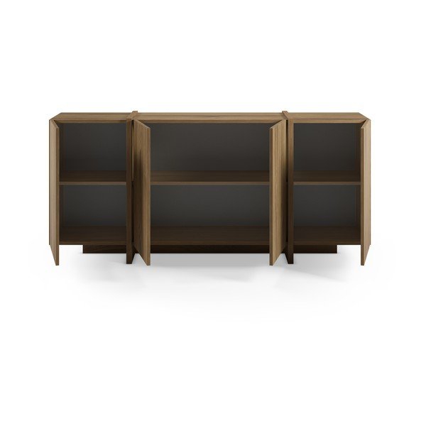 Komoda v hrastovem dekorju v naravni barvi 180x79x40 cm Volia – Marckeric-image-3
