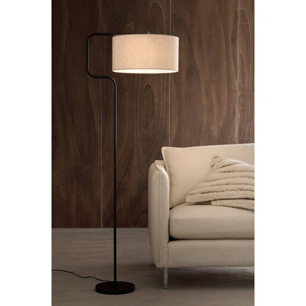 Črna/kremno bela tekstilna stoječa svetilka (višina 160 cm) Josho – Ellos Home-image-2