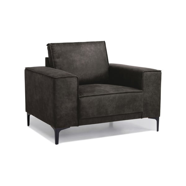 Antracitno siv fotelj iz umetnega usnja Scandic Copenhagen Preston