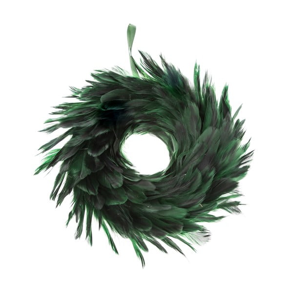Zelen venec iz perja Dakls, ø 14 cm