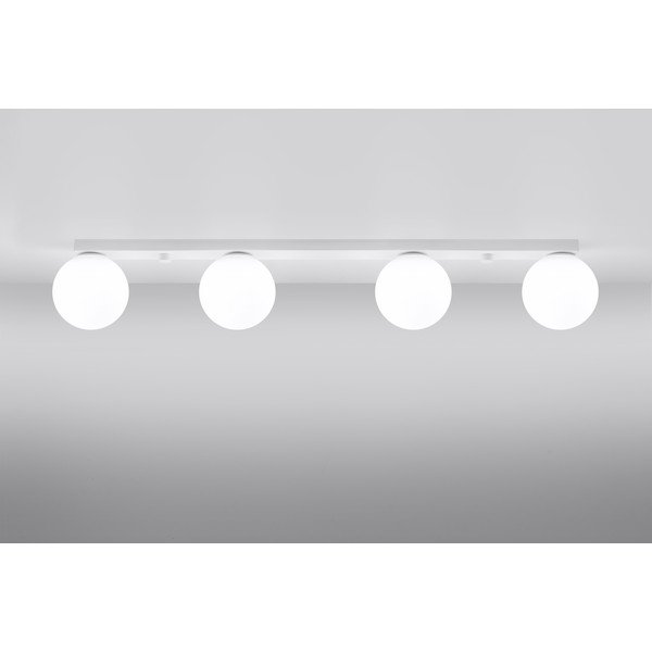 Bela stropna svetilka s steklenim senčilom ø 12 cm Umerta – Sollux-image-2