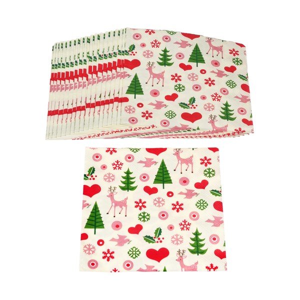 Prtički v kompletu 20 ks 25x25 cm 50s Christmas – Rex London-image-2