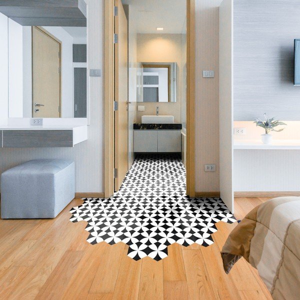 Set 10 talne nalepke Ambiance Hexagons Bernardo, 40 x 90 cm-image-2
