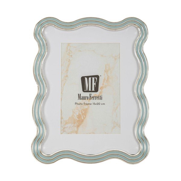 Svetlo moder/v srebrni barvi kovinski/steklen stoječ okvir 17,5x22,5 cm Elizabeth – Mauro Ferretti-image-2