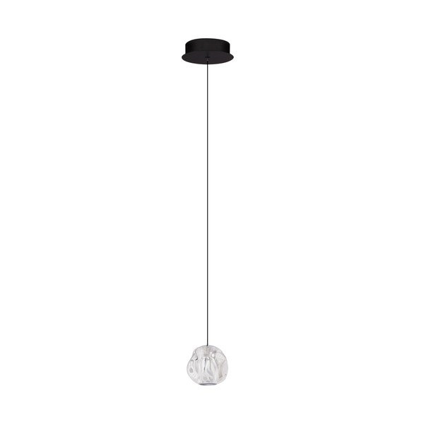 Mat črna kovinska LED zatemnitvena viseča svetilka s senčilom iz akrilnega stekla ø 10 cm Ifos – Nova Luce