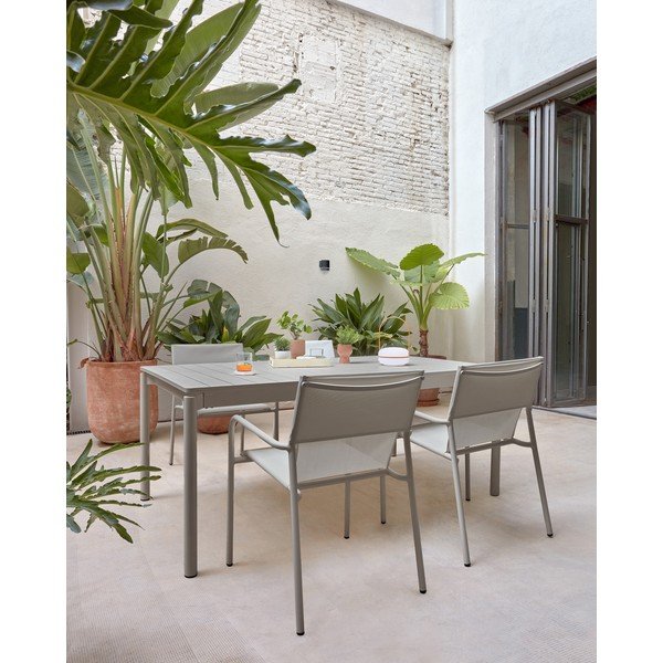 Aluminijasta vrtna miza 90x140 cm Zaltana – Kave Home-image-1