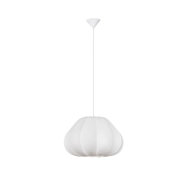 Mat bela tekstilna viseča svetilka ø 50 cm Bora – Nova Luce