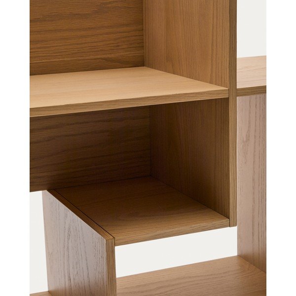 Sistem modularnih polic v hrastovem dekorju v naravni barvi 80x80x25 cm Ina – Kave Home-image-4