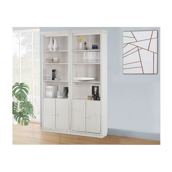 Bel regal iz masivnega bora 148x223 cm Anita – Støraa-image-1