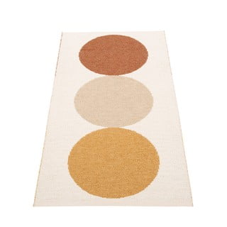 Oker rumena/kremno bela notranja in zunanja preproga 70x140 cm Otto Harvest – Pappelina