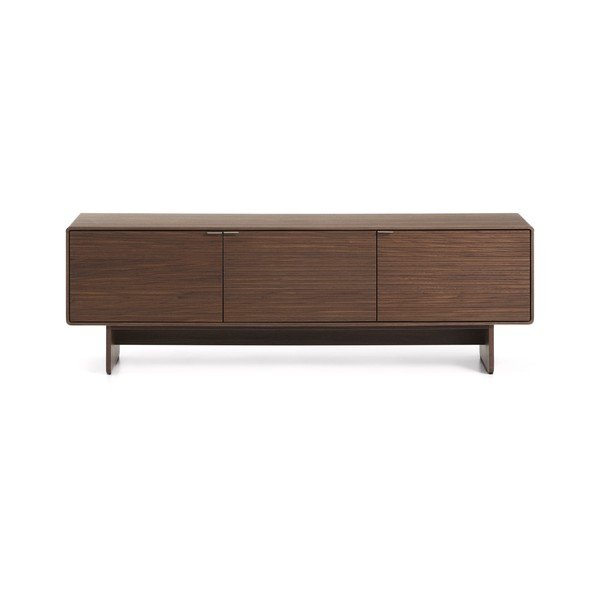 TV omarica v orehovem dekorju v temni naravni barvi 150x46x40 cm Norlen – Kave Home-image-3