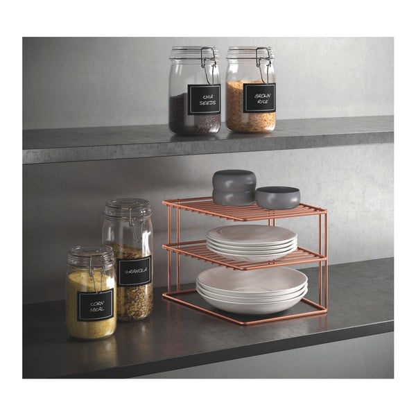 Bakrena jeklena dodatna kuhinjska polica 25x25 cm Palio – Metaltex-image-1