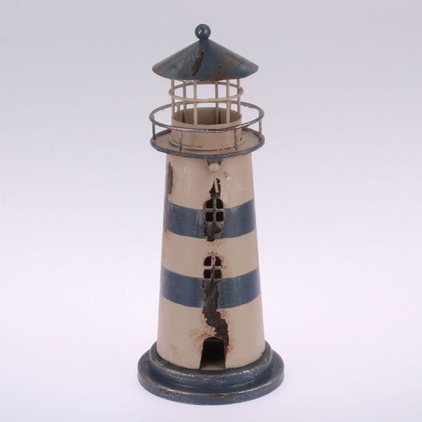 Kovinski viseči svečnik Blue Lighthouse, 22 cm