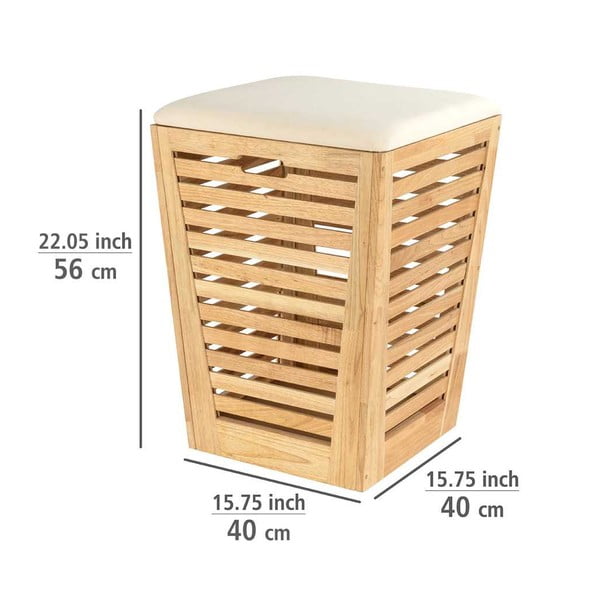 Lesen koš za perilo v naravni barvi 55 l Norway – Wenko-image-3