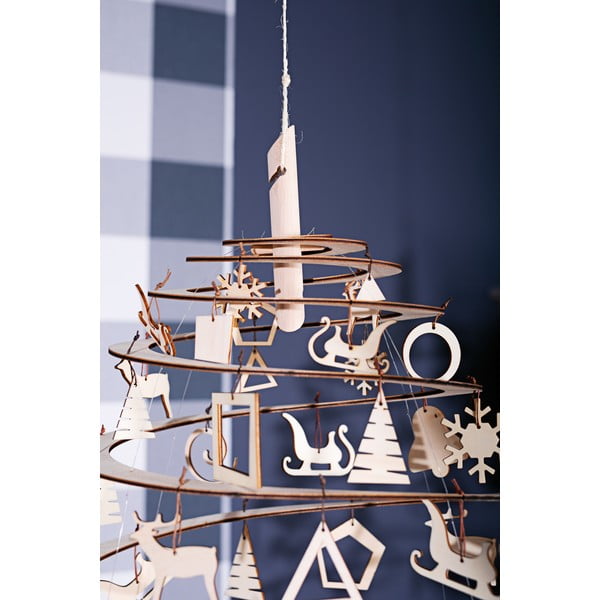 Komplet 10 lesenih božičnih okraskov Spira Medium-image-1