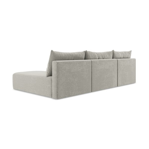 Svetlo siva raztegljiva/s prostorom za shranjevanje kotna sedežna garnitura Kalena – Makamii-image-3