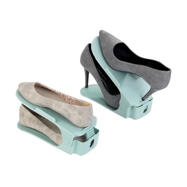 Komplet 8 nastavljivih stojal za čevlje Wenko v turkizni barvi-image-4