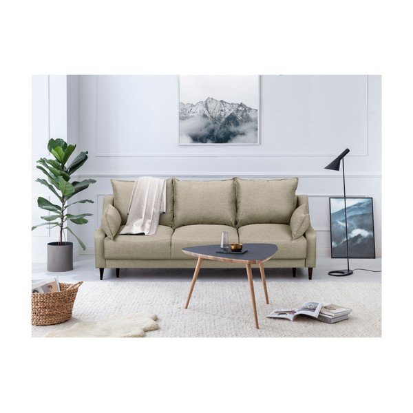 Bež raztegljiv kavč s prostorom za shranjevanje Mazzini Sofas Ancolie, 215 cm-image-3