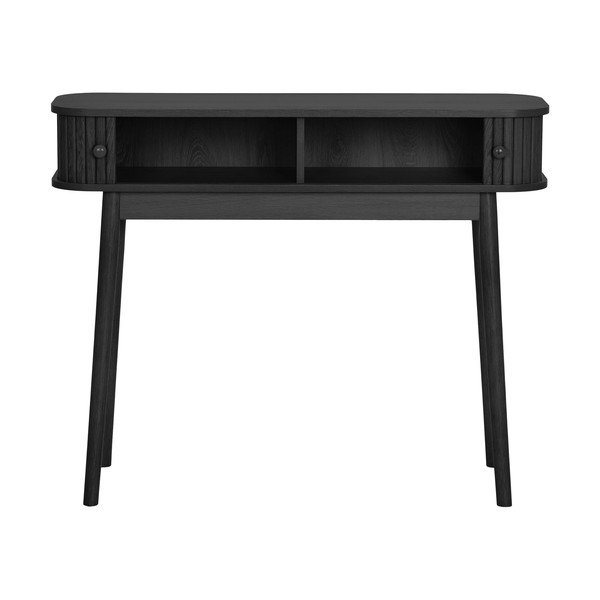 Črna stranska mizica iz masivnega bora 30x100 cm Nikoo – House Nordic-image-2