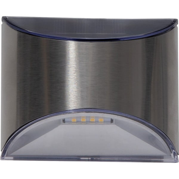 Komplet 2 stenskih solarnih LED svetilk iz nerjavečega jekla Star Trading Wally, višina 8 cm-image-3