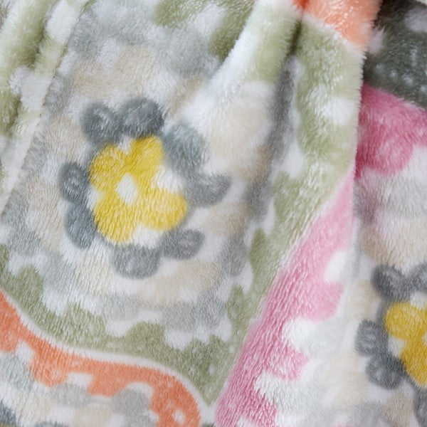 Odeja iz mikropliša 130x170 cm Crochet Print Cosy – Catherine Lansfield-image-2