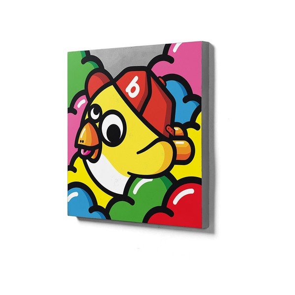 Betonska slika Lyon Béton  Oiseau Volant Jaune, 60 x 60 cm-image-1