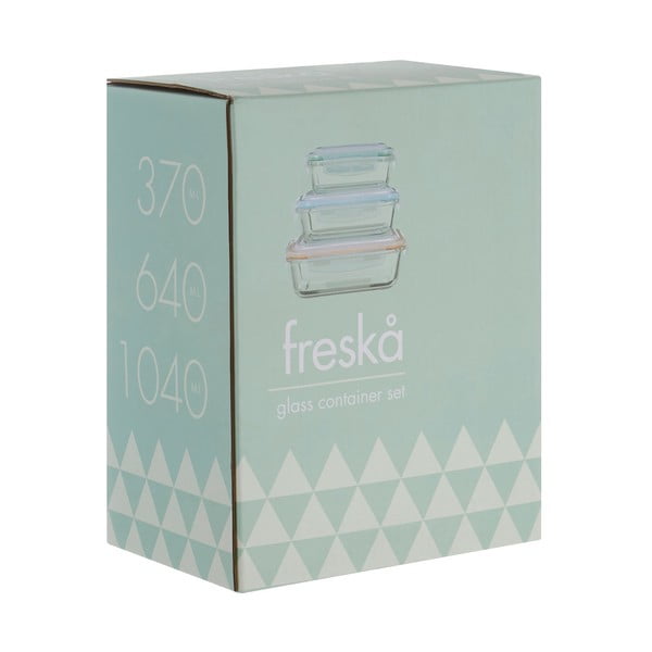 Steklene/silikonske posode za shranjevanje živil v kompletu 3 ks Freska – Premier Housewares-image-1