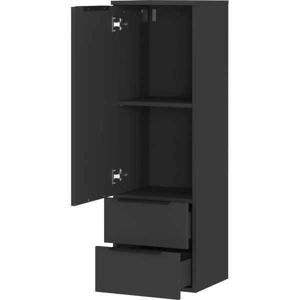 Antracitno siva visoka stenska kopalniška omarica 36x111 cm Crandon – Germania-image-3