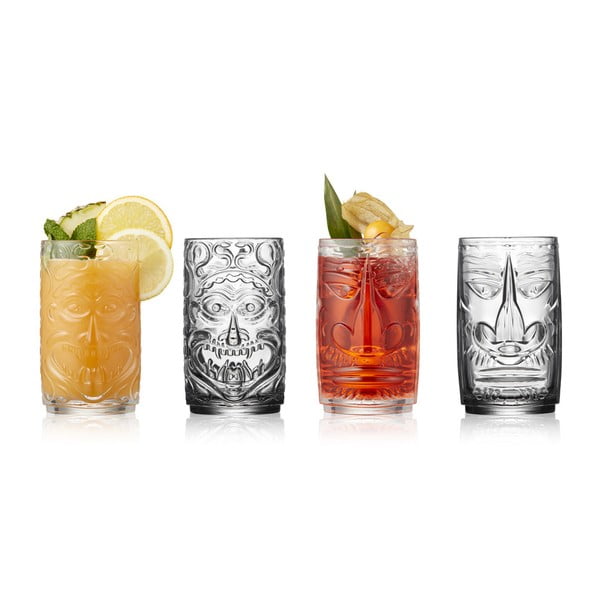 Kozarci v kompletu 4 ks za koktejle 450 ml Tiki – Lyngby Glas