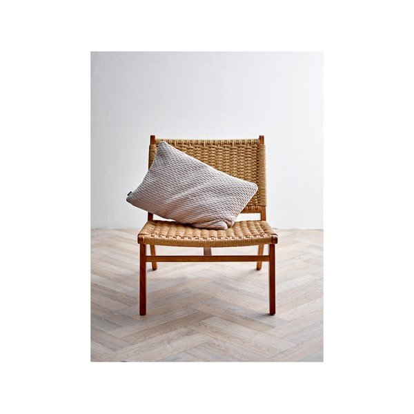 Bež blazina iz mešanice bombaža in volne Södahl Wave Knit, 40 x 60 cm-image-3