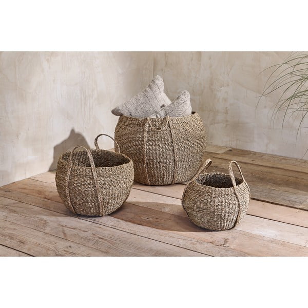 Košara za shranjevanje iz morske trave Nkukuku Rundi, ø 32 cm-image-1