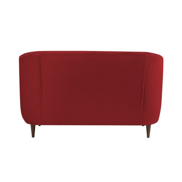Rdeča žametna zofa Kooko Home Glam, 125 cm-image-1