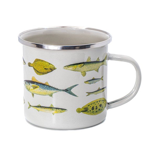 Bela/zelena skodelica 310 ml Vintage Fish – Sass & Belle