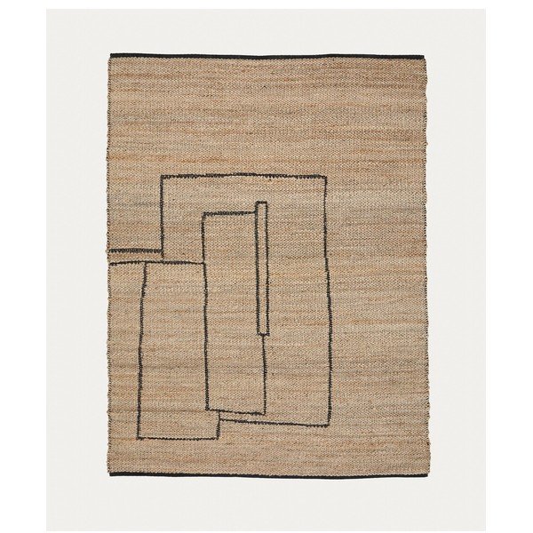 Obojestranska/ročno tkana preproga iz jute v naravni barvi 200x300 cm Velira – Kave Home
