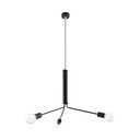 Črna viseča svetilka s kovinskim senčilom ø 74 cm Donato – Sollux