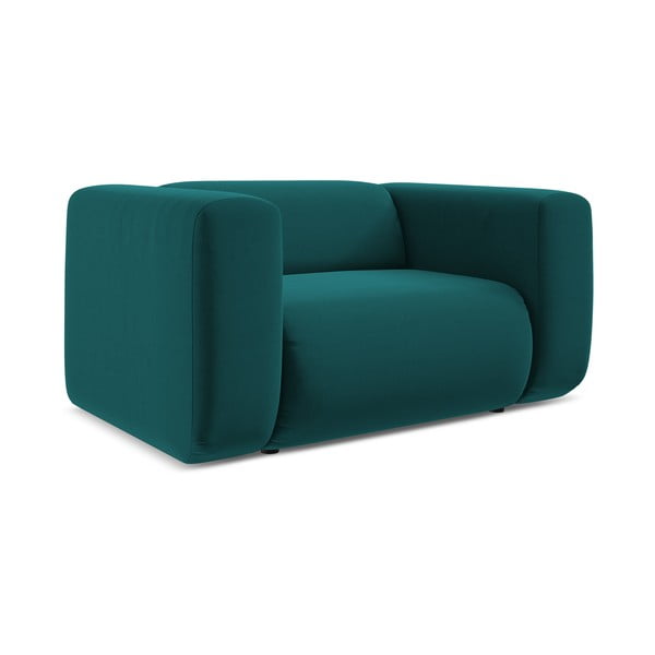 Turkizen žameten fotelj Ekahi – Makamii