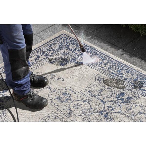 Modro-krem zunanja preproga NORTHRUGS Borbon, 160 x 230 cm-image-3