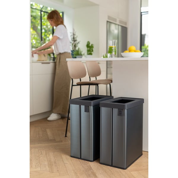 Moder koš za smeti za ločevanje odpadkov iz reciklirane plastike 54 l Verto Recycle – Curver-image-3