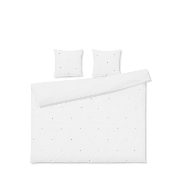 Bela podaljšana posteljnina za zakonsko posteljo iz bombažnega perkala 200x220 cm Daisy – JUNA