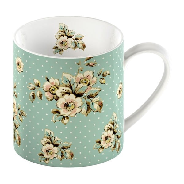 Zelen porcelanast vrč Creative Tops Cottage Flower, 330 ml