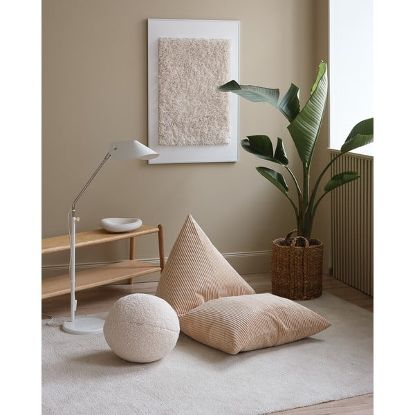 Svetlo rjava otroška vreča za sedenje iz rebrastega žameta Big Lounger – Wigiwama-image-1