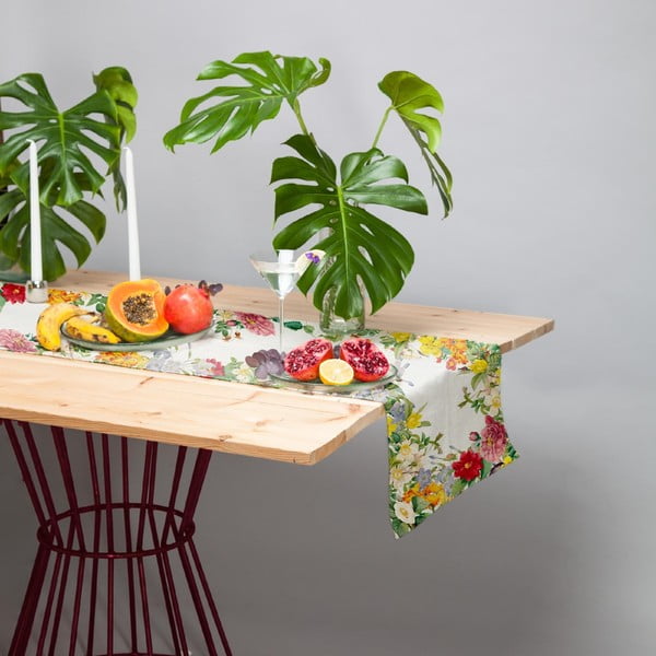 Komplet 2 namiznih tekačev z lanom Madre Selva Spring-image-1